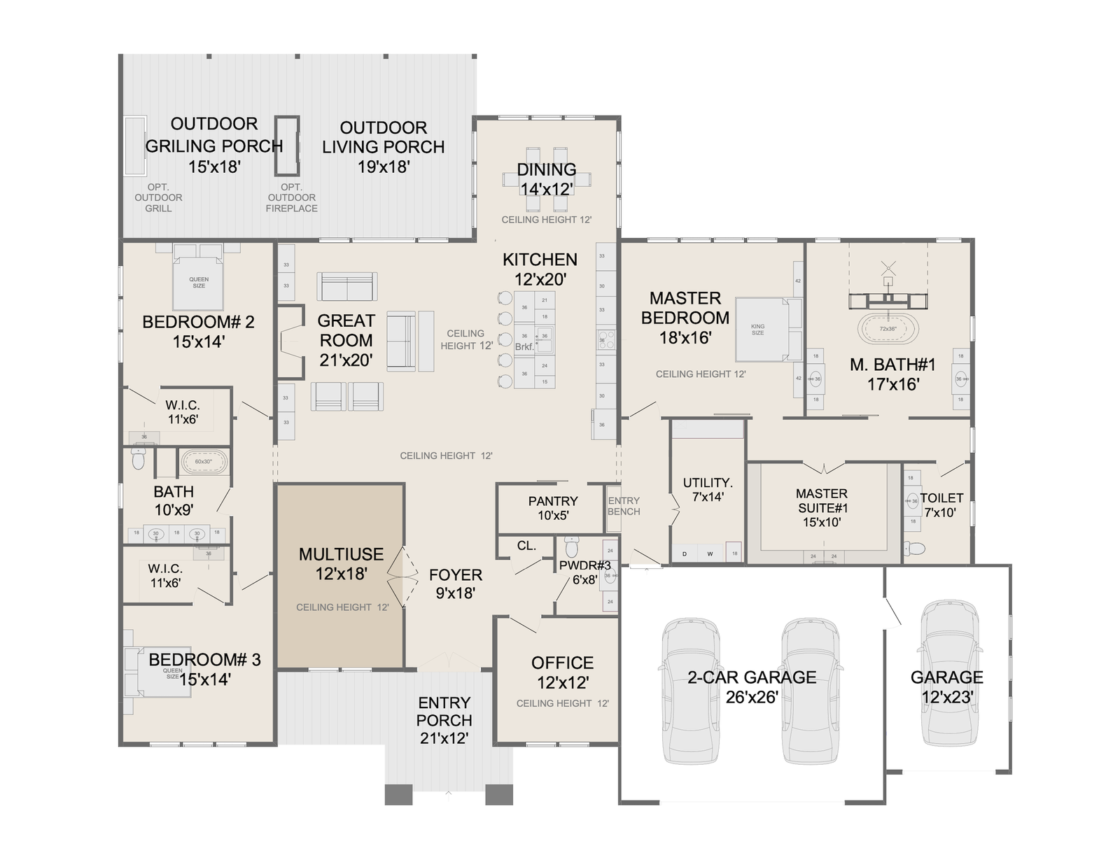 THE RIDGEWOOD. House Plans for Family Houses, New House Plans