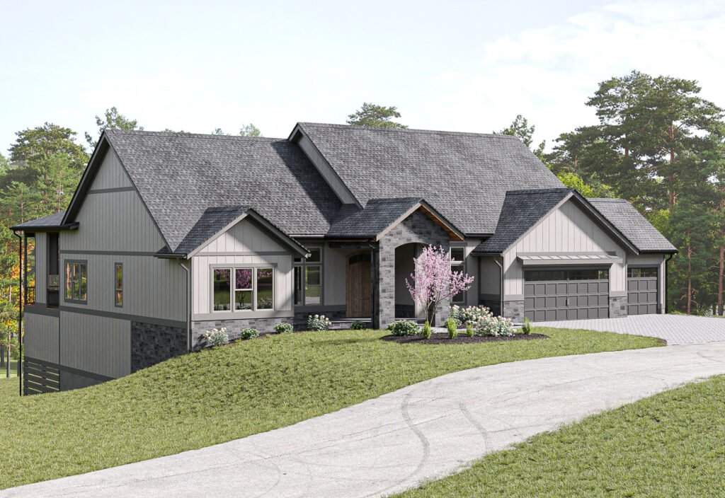 THE RIDGEWOOD HOUSE R, 3 CAR. House Plans for Family Houses, New House Plans