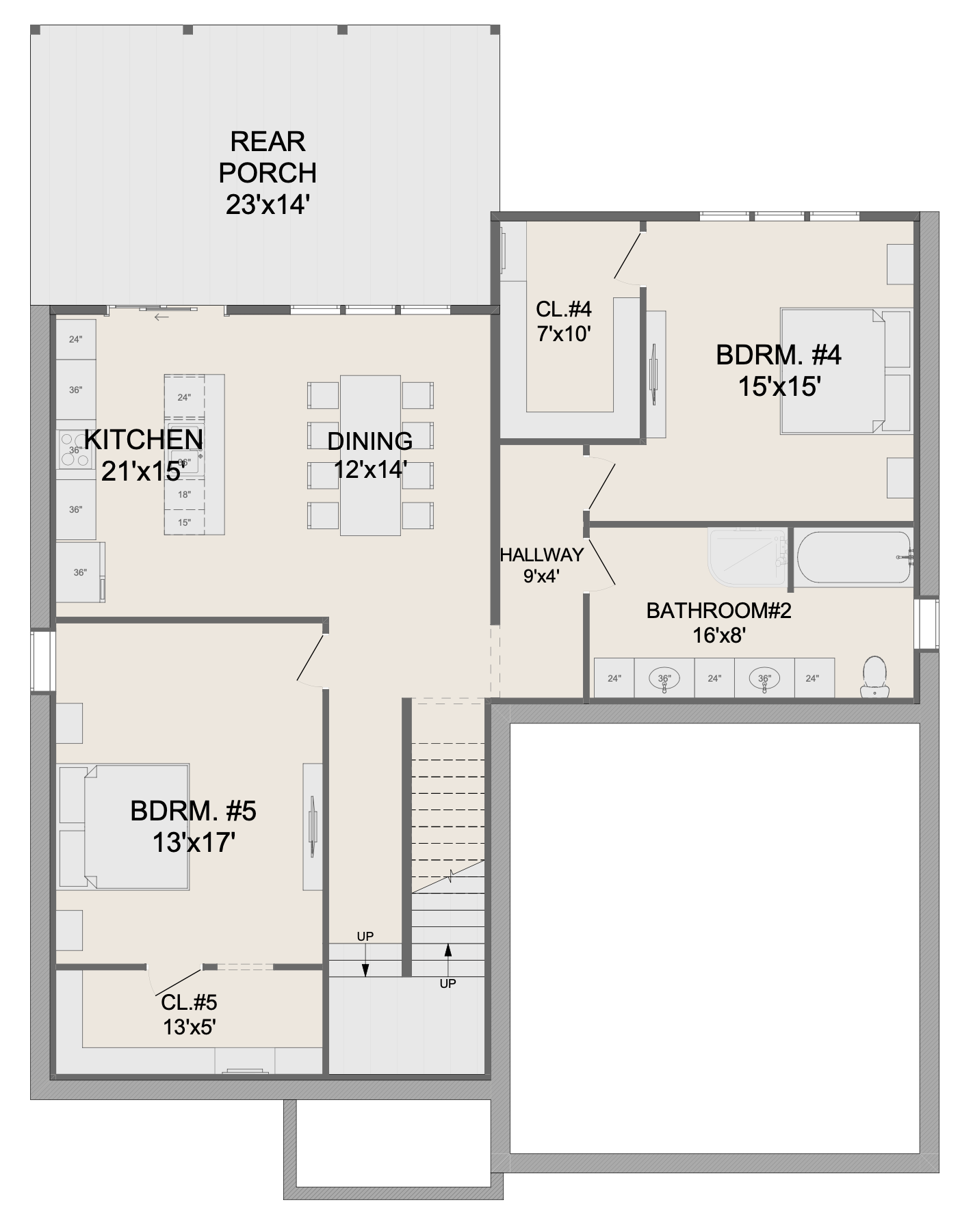 The Cherry Orchard, 2 сar, Right (Front Entry). House Plans for Family Houses, New House Plans